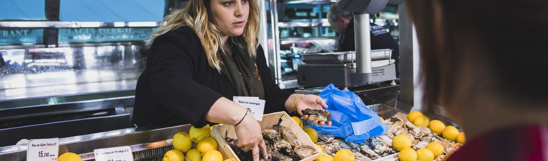 Vente a emporter coquillage